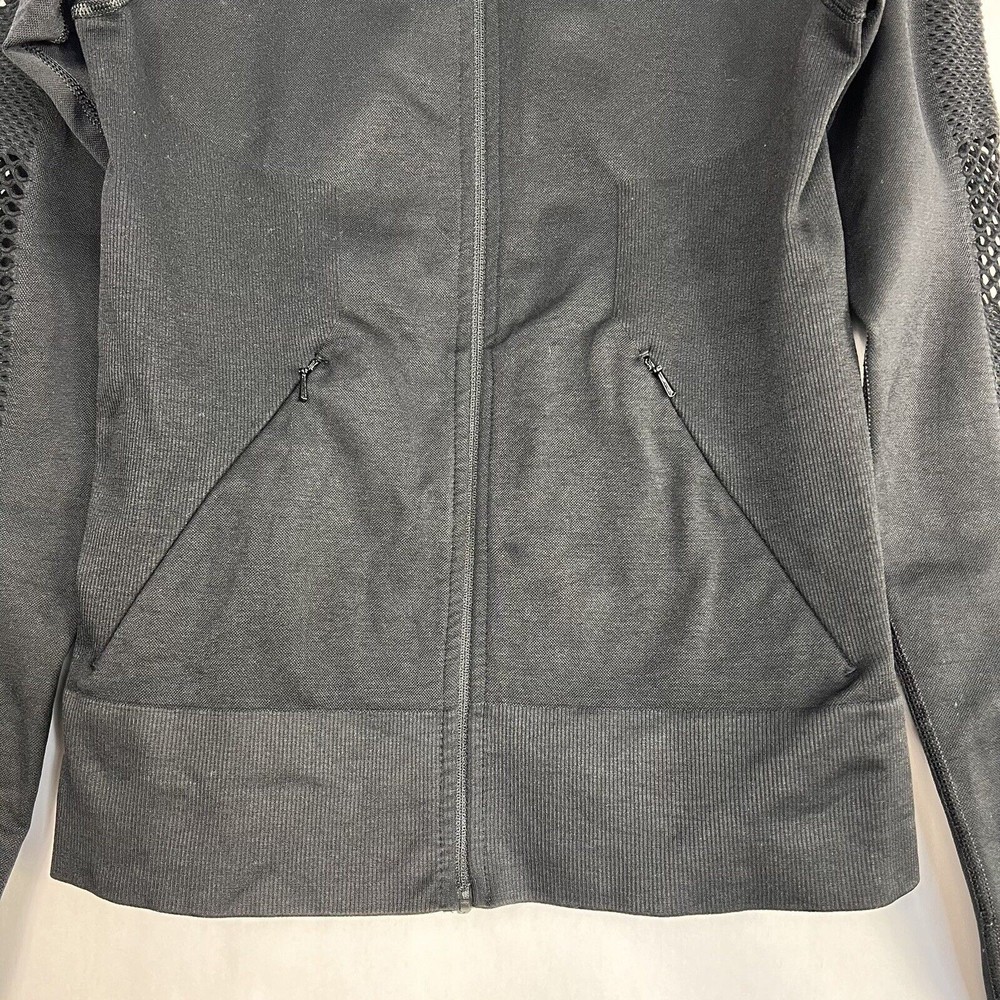 Ivy Park Athletic Jacket Womens S/M Black Mesh Long Sleeve Thumb hole Cuffs - Picture 5 of 16